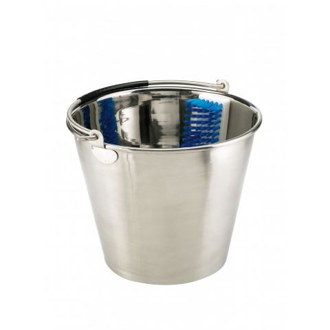 Stainless steel Bucket with rubber 12l