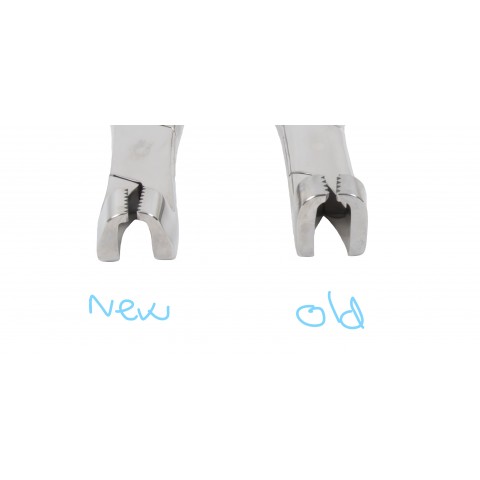 Serrated molar forceps old model
